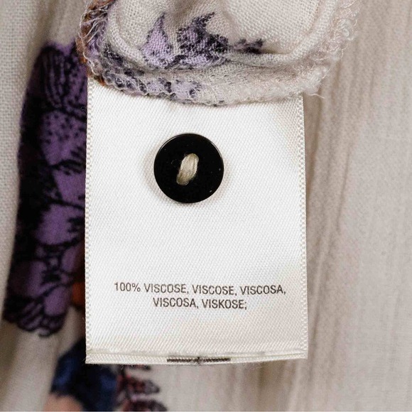 MAEVE Floral Pintuck Sleeveless Button Front Blouse Cottagecore Country Sz M - Picture 8 of 8